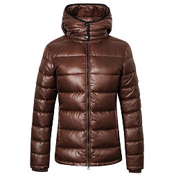 Dámská prošívaná bunda Covalliero A/W 2023, hnědá